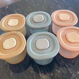 Silicone Food Storage Containers - Set of 6, Multicolor